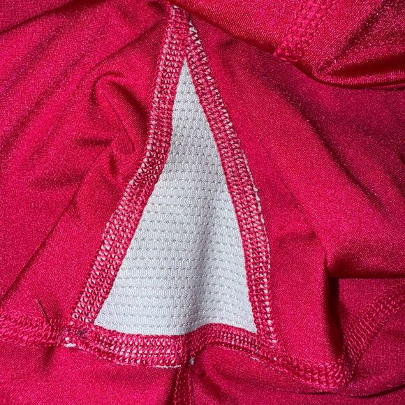 Athleta Elation Shine Tight Leggings Bright Pink Metallic Barbie Cosplay Size L - Picture 6 of 7